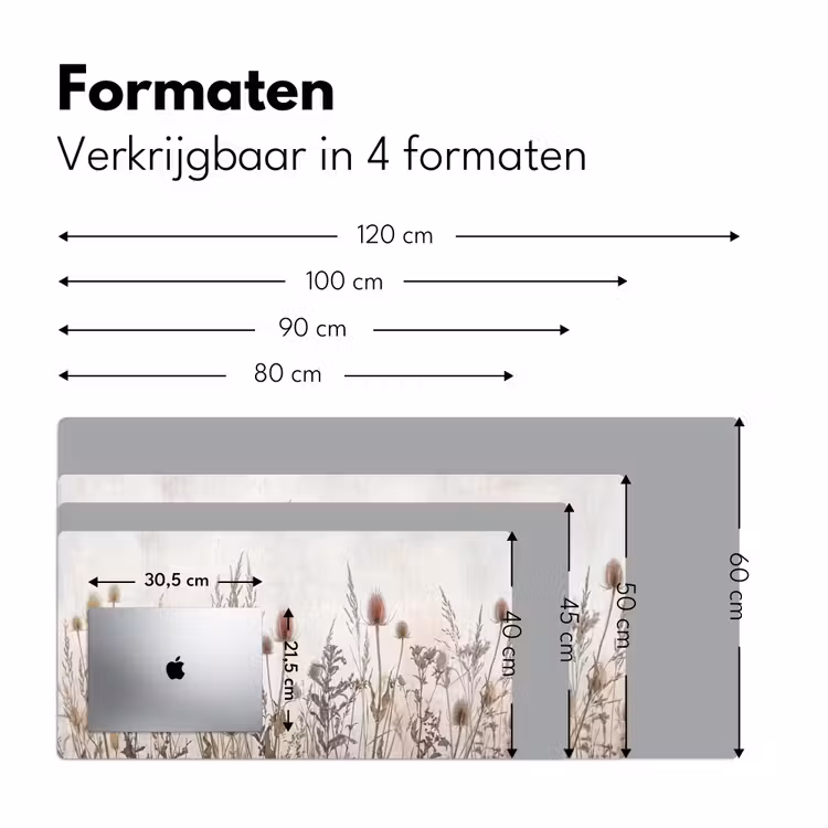 Weidebloemen - Design - Sepia Muismat XXL klein -sfeer5
