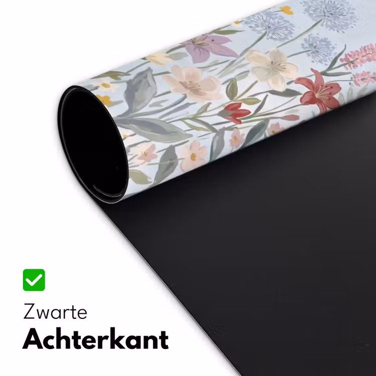 Weidebloemen - Illustratie - Kleurrijk Muismat XXL klein -sfeer2