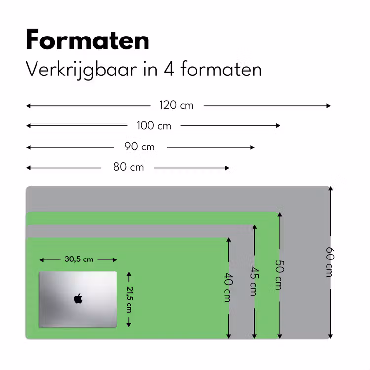 Meadow - Green - Groen Muismat XXL klein 681 -sfeer5