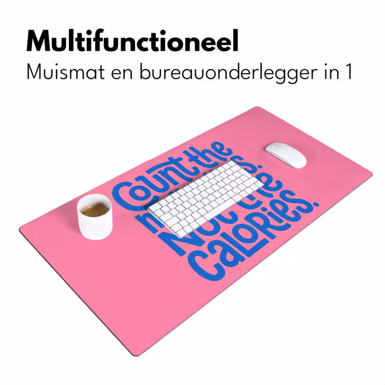 Memories - Roze - Blauw - Quote Muismat XXL klein -sfeer4