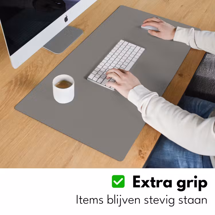 Mineral - Grey - Grijs Muismat XXL klein 681 -sfeer3