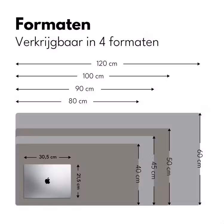 Mineral - Grey - Grijs Muismat XXL klein 681 -sfeer5