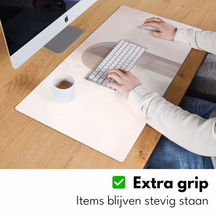 Minimalistisch - Cirkel - Lichtgrijs Muismat XXL klein -sfeer3