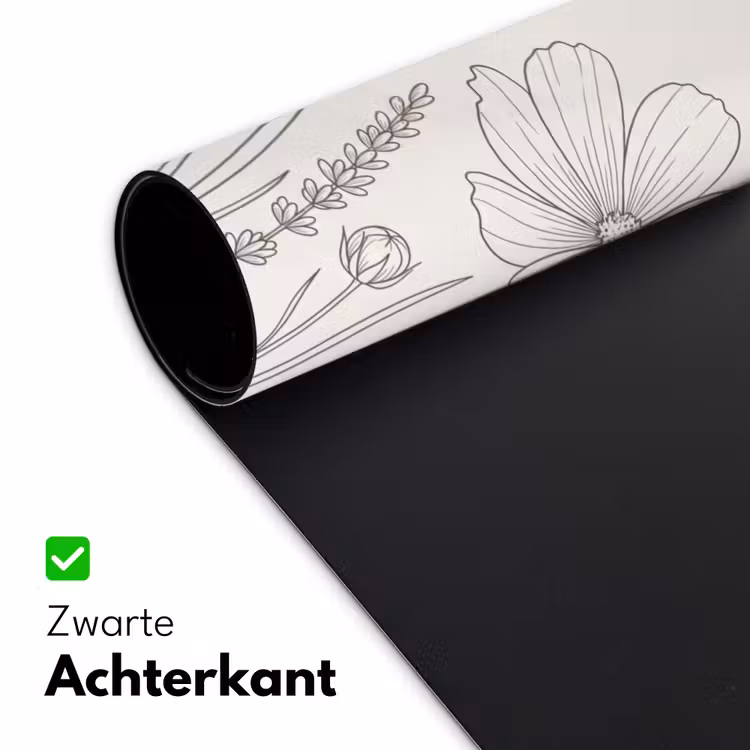 Minimalistisch - Modern - Bloemen - Beige Muismat XXL klein -sfeer2