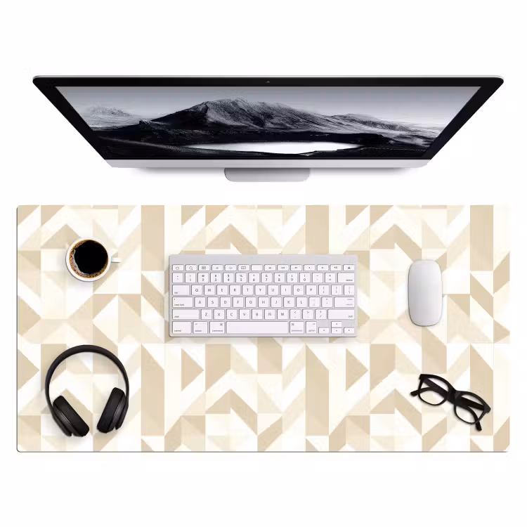 Modern - Abstract - Beige Muismat XXL klein 681 -3d