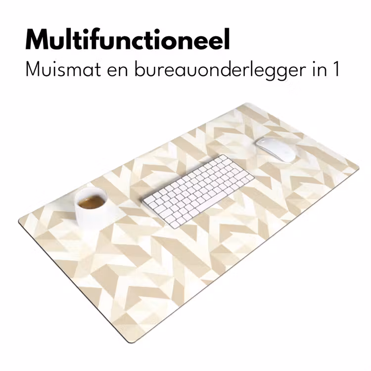 Modern - Abstract - Beige Muismat XXL klein 681 -sfeer4