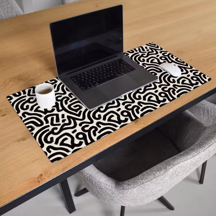 Modern - Abstract - Zwart Muismat XXL klein 681 -sfeer1