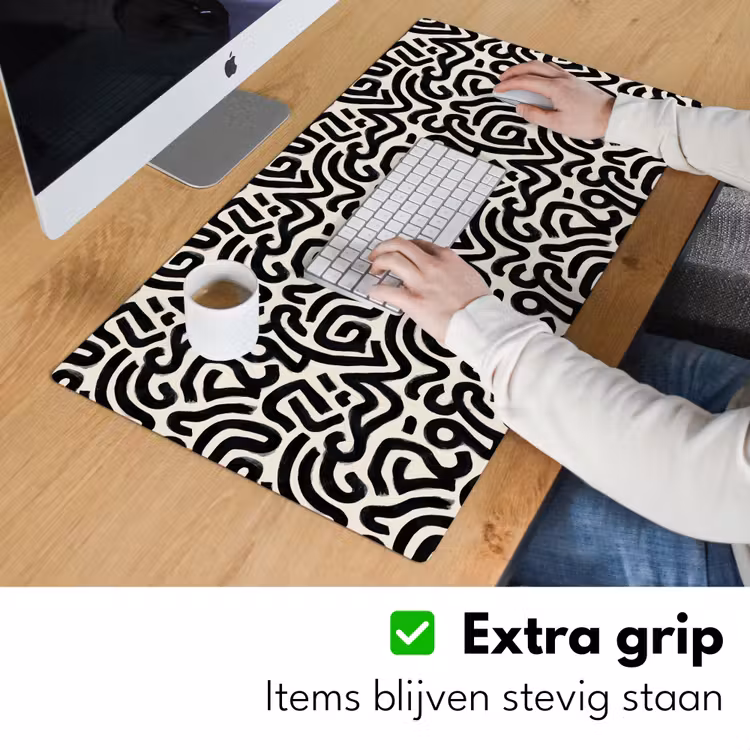 Modern - Abstract - Zwart Muismat XXL klein 681 -sfeer3