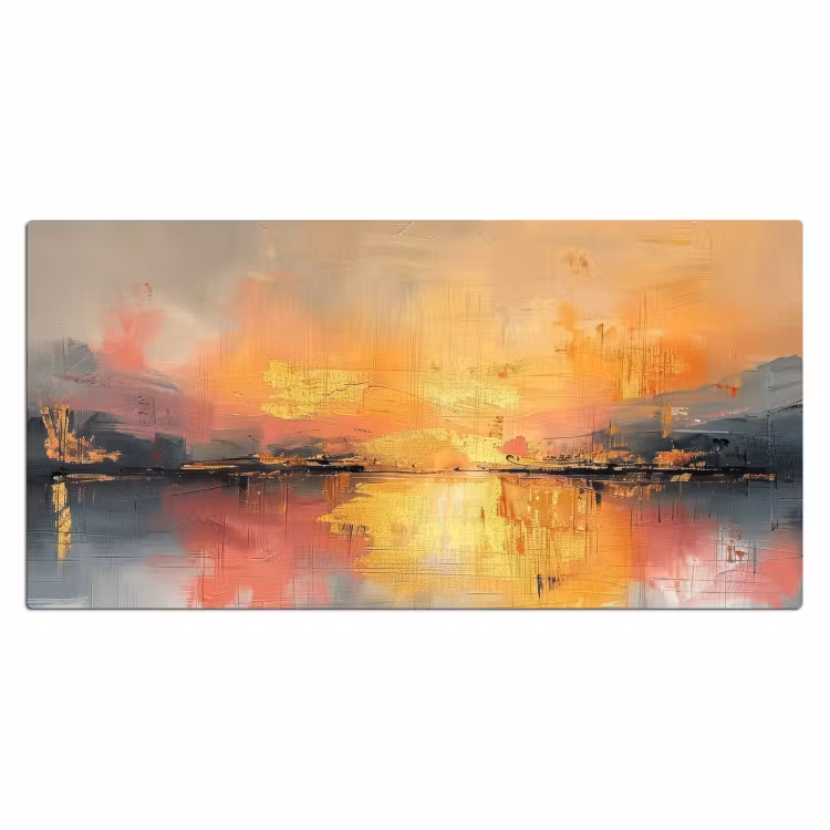 Modern - Abstract - Goud - Roze Muismat XXL klein -3d_leeg