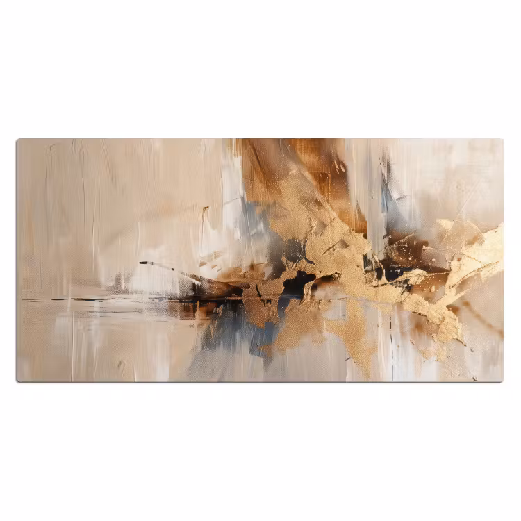 Modern - Bruin - Abstract - Beige Muismat XXL klein -3d_leeg