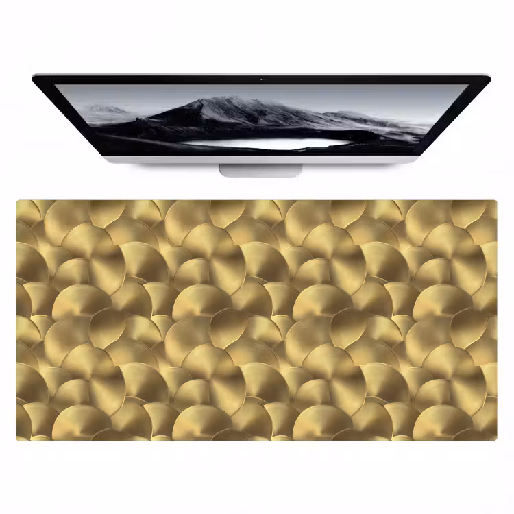 Modern - Cirkel - Goud Muismat XXL klein 681 -zzz3d