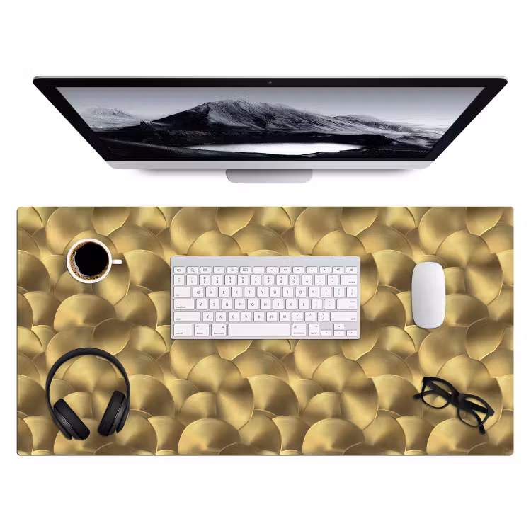 Modern - Cirkel - Goud Muismat XXL klein 681 -3d