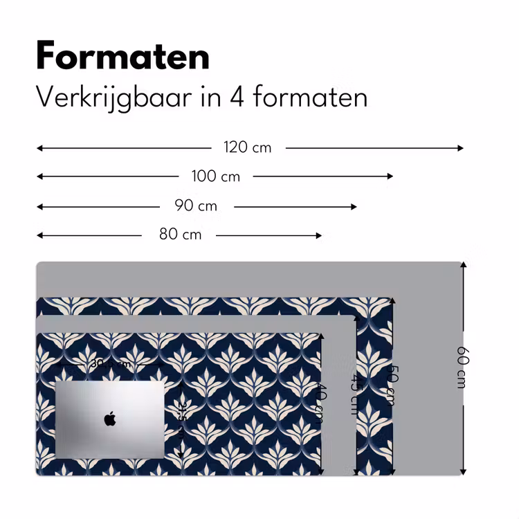 Modern - Ontwerp - Blauw Muismat XXL klein 681 -sfeer5