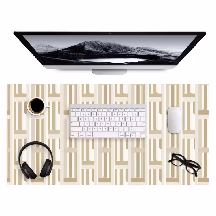 Modern - Geometrisch - Beige Muismat XXL klein 681 -3d