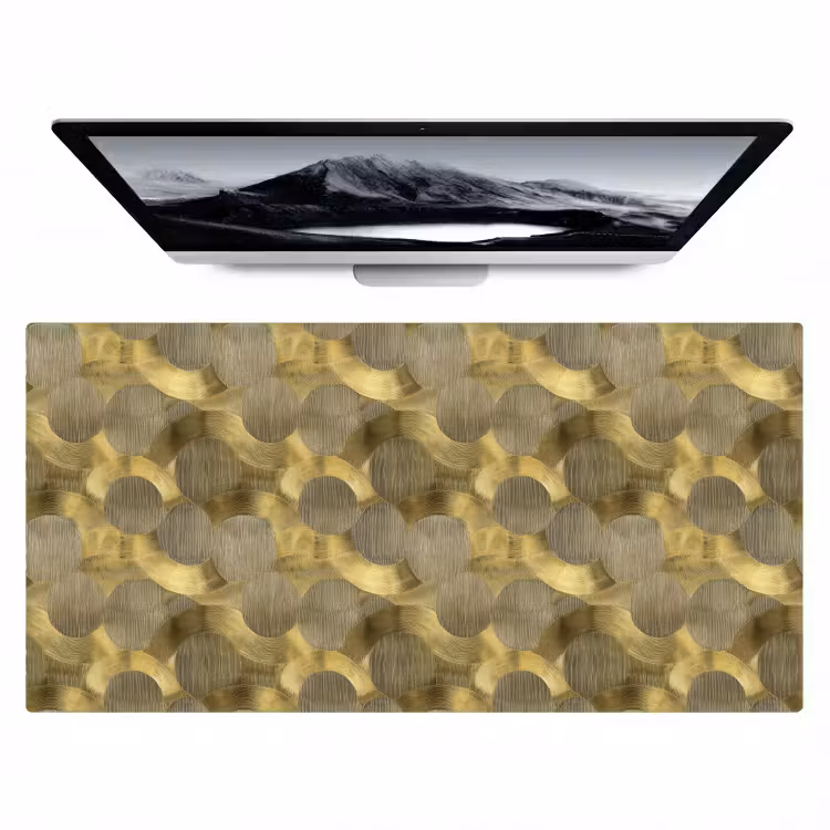 Modern - Geometrisch - Goud Muismat XXL klein 681 -zzz3d