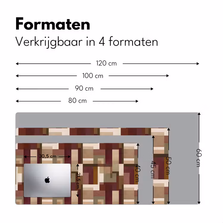 Modern - Geometrie - Kleurrijk Muismat XXL klein 681 -sfeer5