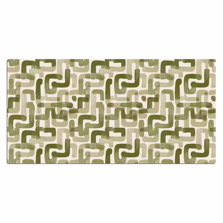 Modern - Grafisch - Groen Muismat XXL klein 681 -3d_leeg
