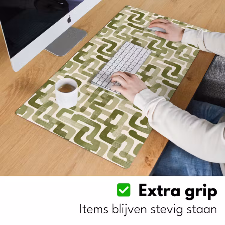 Modern - Grafisch - Groen Muismat XXL klein 681 -sfeer3