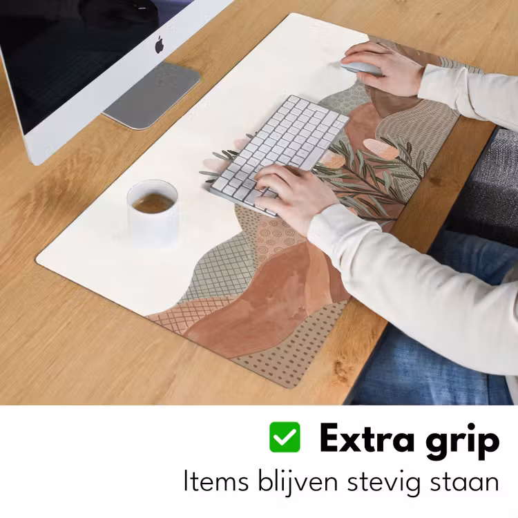 Modern - Heuvels - Terracotta Muismat XXL klein -sfeer3