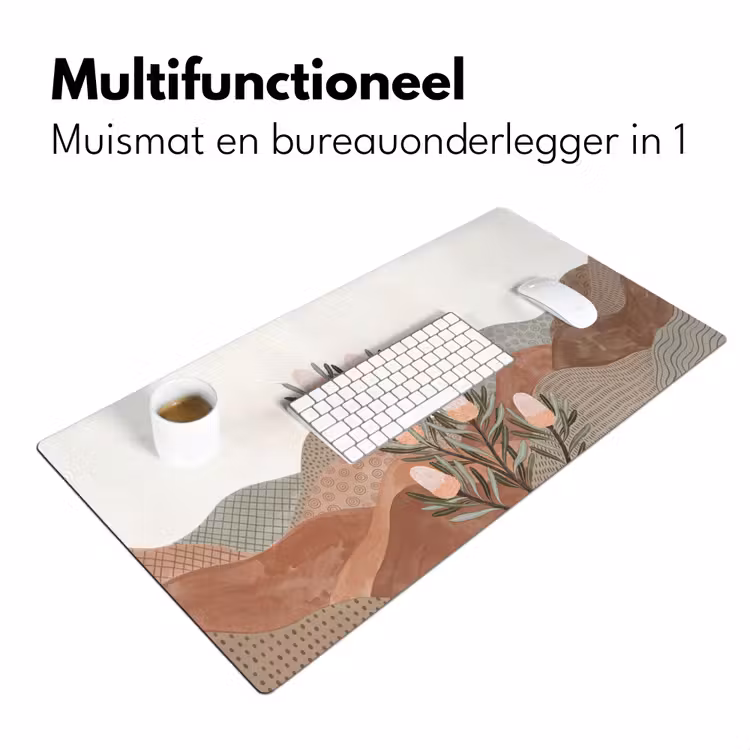 Modern - Heuvels - Terracotta Muismat XXL klein -sfeer4