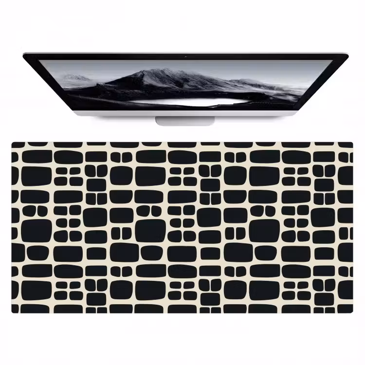 Modern - Organisch - Zwart Muismat XXL klein 681 -zzz3d