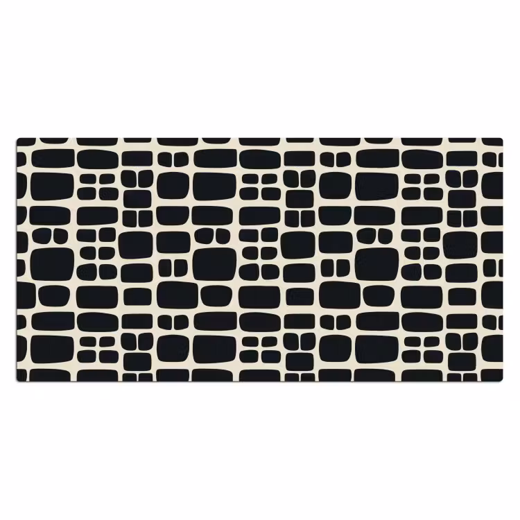 Modern - Organisch - Zwart Muismat XXL klein 681 -3d_leeg