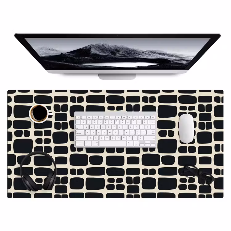 Modern - Organisch - Zwart Muismat XXL klein 681 -3d