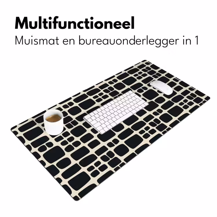 Modern - Organisch - Zwart Muismat XXL klein 681 -sfeer4
