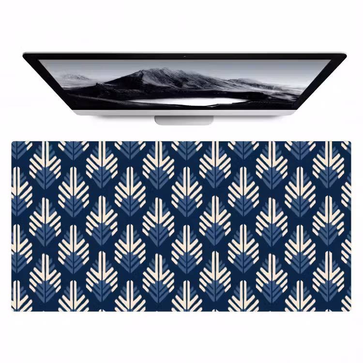 Modern - Patroon - Blauw Muismat XXL klein 681 -zzz3d