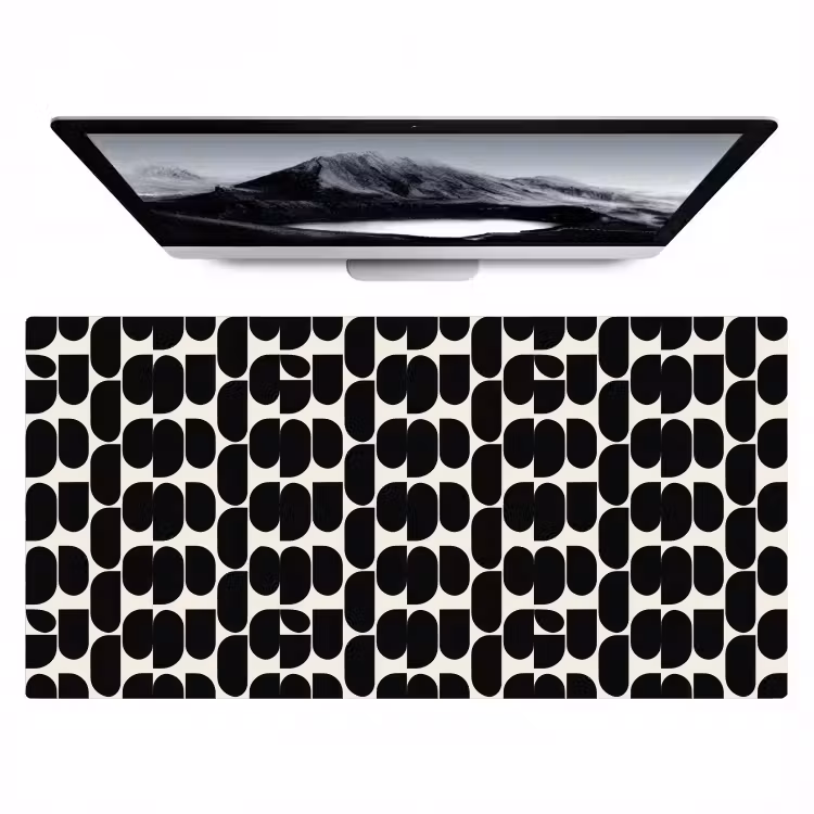 Modern - Patroon - Zwart Muismat XXL klein 681 -zzz3d