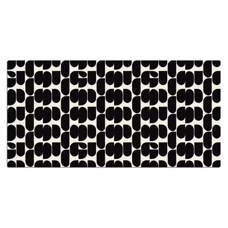 Modern - Patroon - Zwart Muismat XXL klein 681 -3d_leeg