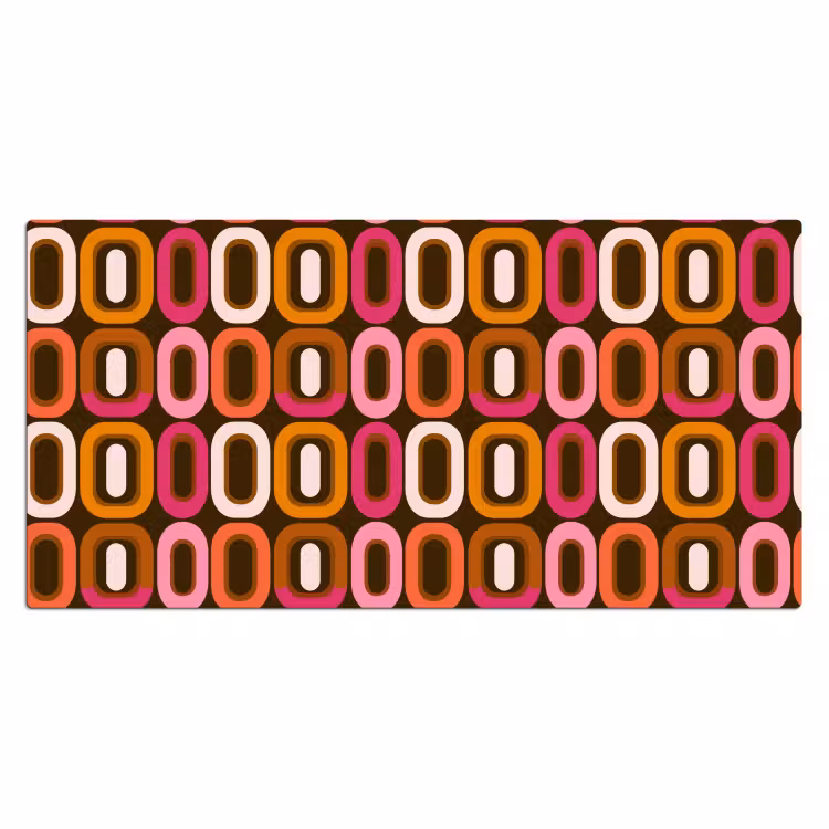 Modern - Retro - Kleurrijk Muismat XXL klein 681 -3d_leeg