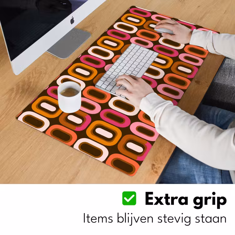 Modern - Retro - Kleurrijk Muismat XXL klein 681 -sfeer3