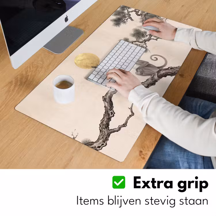 Aap - Maan - Goud Muismat XXL klein -sfeer3