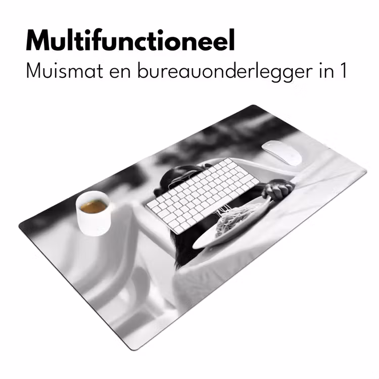 Aap - Spaghetti - Zonnebril - Zwart wit - Cool - Dier Muismat XXL klein -sfeer4