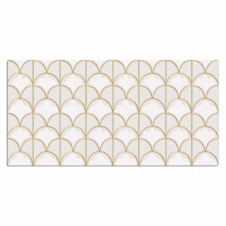 Mozaïek - Bogen - Goud Muismat XXL klein 681 -3d_leeg