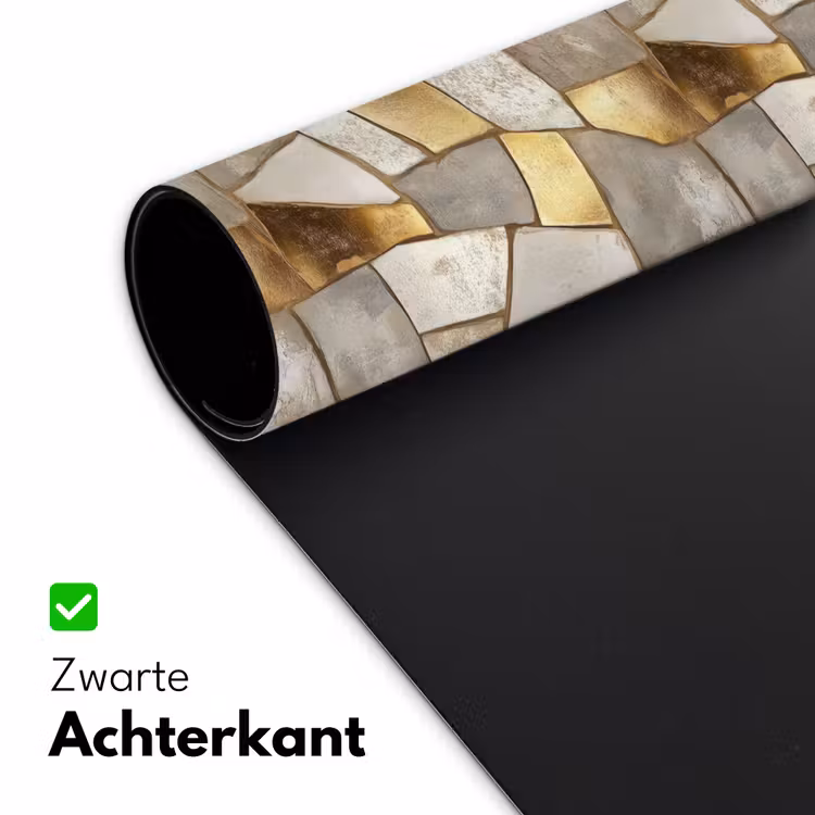 Mozaïek - Marmer - Goud Muismat XXL klein 681 -sfeer2