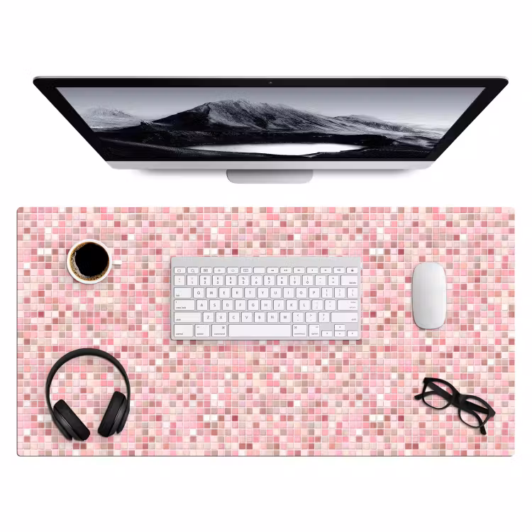 Mozaïek - Patroon - Roze Muismat XXL klein 681 -3d