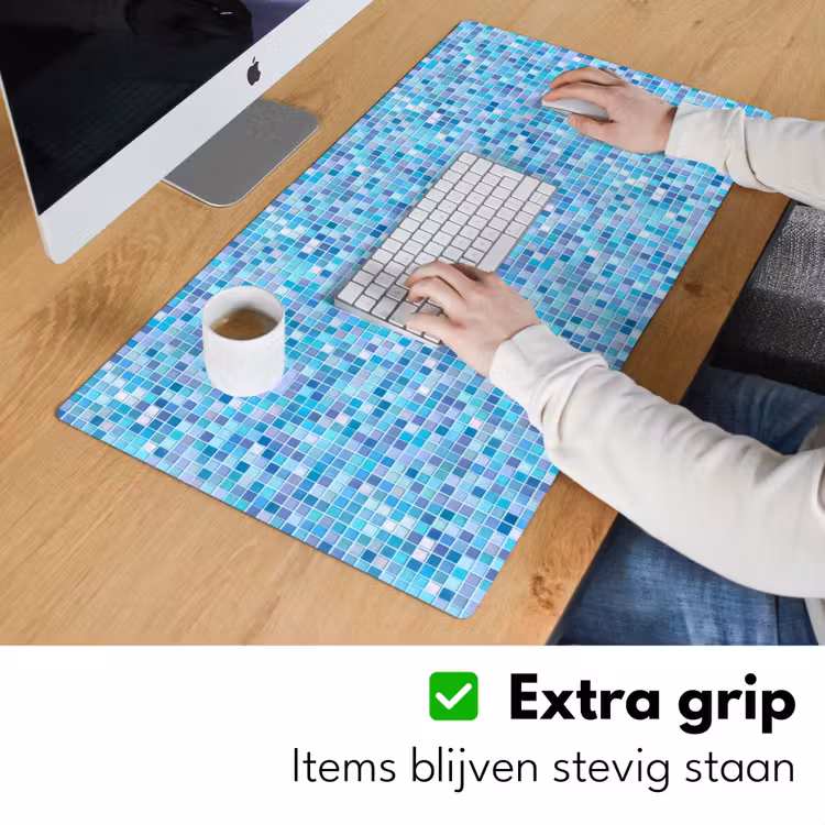 Mozaïek - Patroon - Turquoise Muismat XXL klein 681 -sfeer3