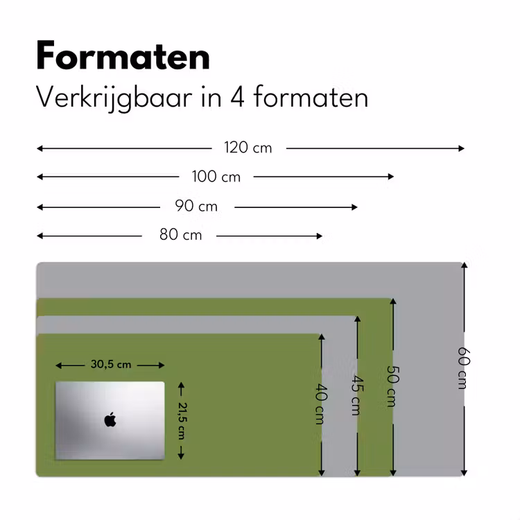 Moss - Green - Groen Muismat XXL klein 681 -sfeer5