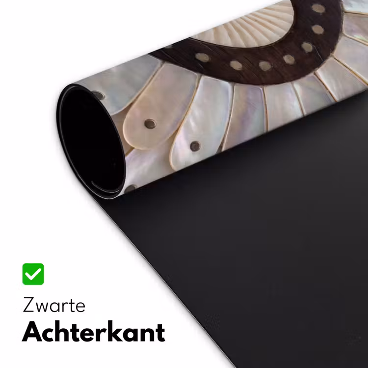 Parelmoer - Patroon - Decoratie - Ambacht - Wit Muismat XXL klein -sfeer2