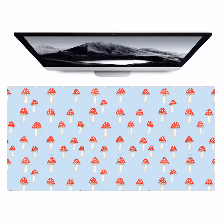 Paddenstoel -Sprookje - Blauw Muismat XXL klein 681 -zzz3d
