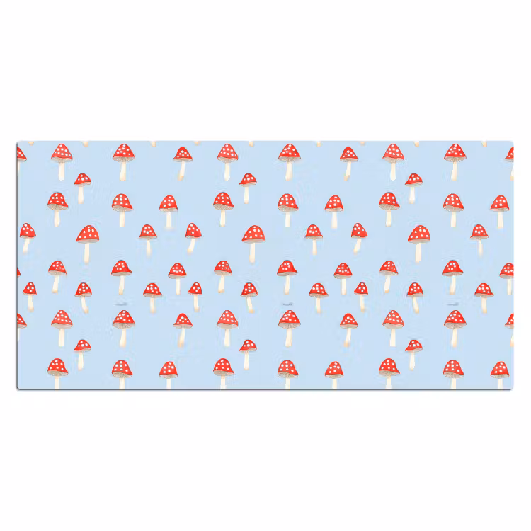 Paddenstoel -Sprookje - Blauw Muismat XXL klein 681 -3d_leeg