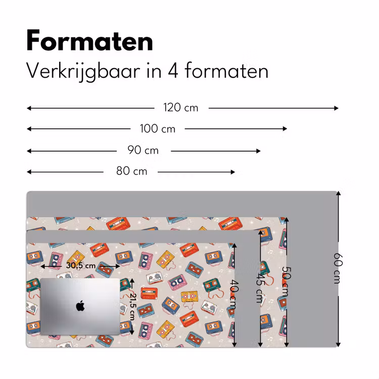 Muziek - Cassette - Patroon Muismat XXL klein 681 -sfeer5
