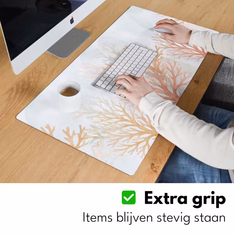 Natuur - Abstract - Aquarel - Organisch - Warm Muismat XXL klein -sfeer3