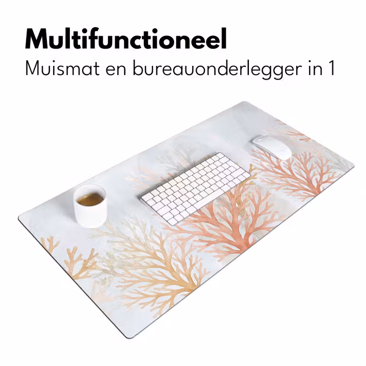 Natuur - Abstract - Aquarel - Organisch - Warm Muismat XXL klein -sfeer4