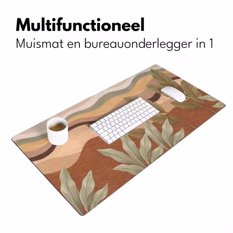 Natuur - Bladeren - Landschap - Abstract - Aardetinten Muismat XXL klein -sfeer4