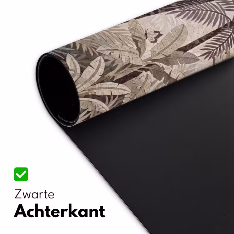 Natuur - Bladeren - Landschap - Mozaïek - Beige Muismat XXL klein -sfeer2