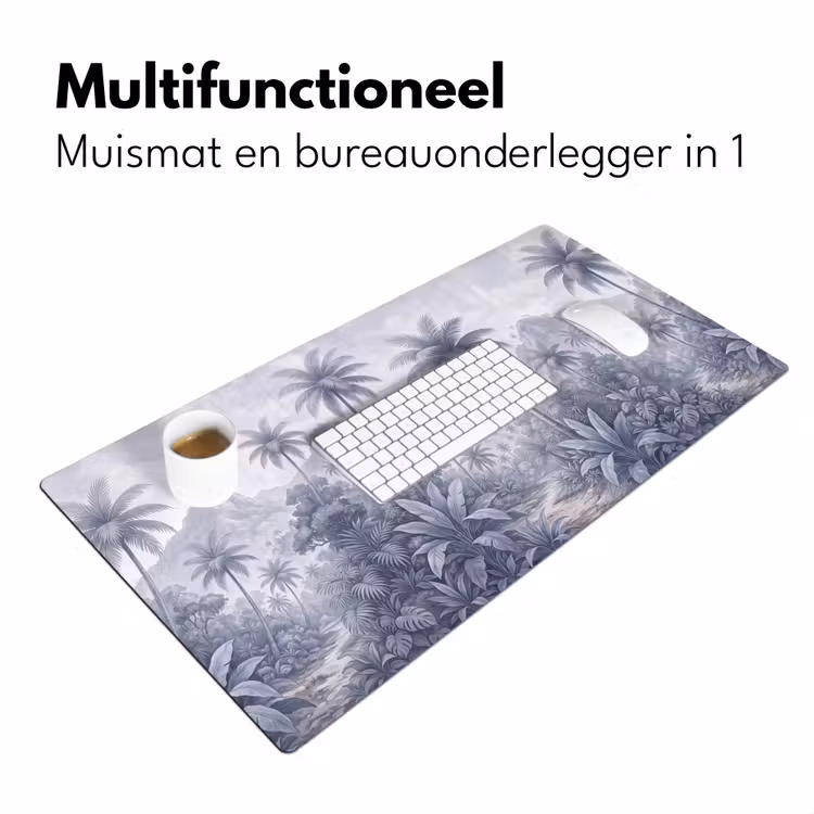 Natuur - Boom - Tropisch - Landschap - Blauw Muismat XXL klein -sfeer4