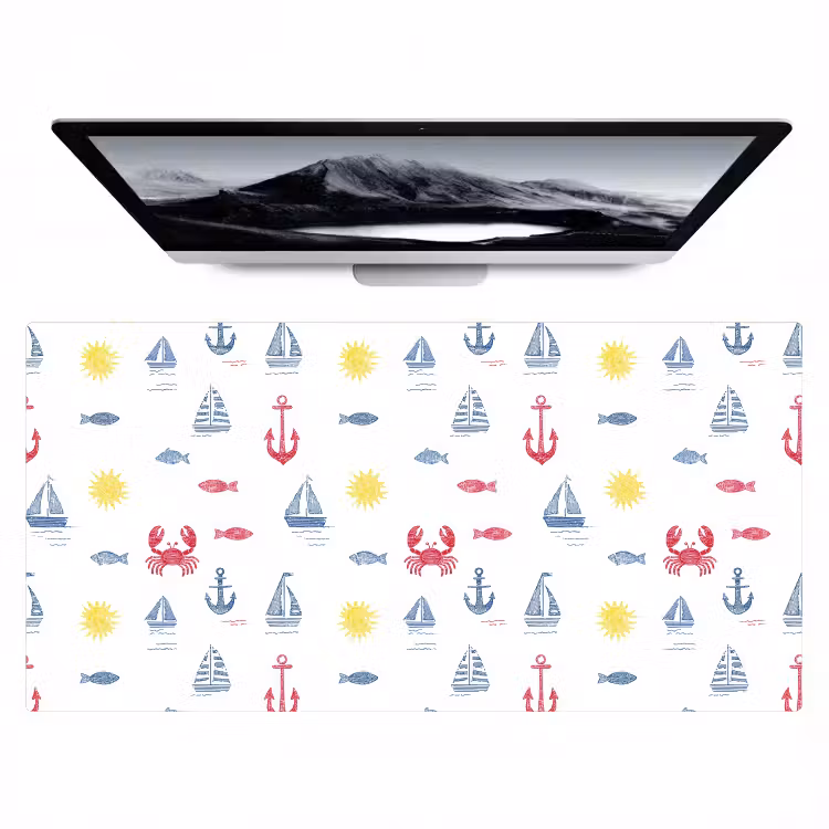 Nautisch - Illustraties - Kleurrijk Muismat XXL klein 681 -zzz3d